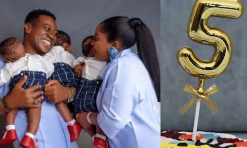 Five Months Of Countless Beautiful Memories — Lateef Adedimeji and Mo Bimpe Celebrate Triplets