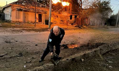 Ukraine said deadly Russian drone strikes had hit northeastern Sumy, in Zaporizhzhia (pictured) and the Dnipropetrovsk region. -  Darya Nazarova, AFP