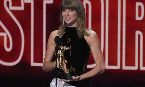 Taylor Swift accepts the MTV VMA Artist Director Honors award Sept. 27, 2026. -  Chris Pizzello, AP