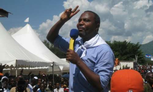 Alexis Sinduhije, pictured in Bujumbura in 2010, says he has had six arrest warrants issued against him. By Esdras Ndikumana (AFP/File)