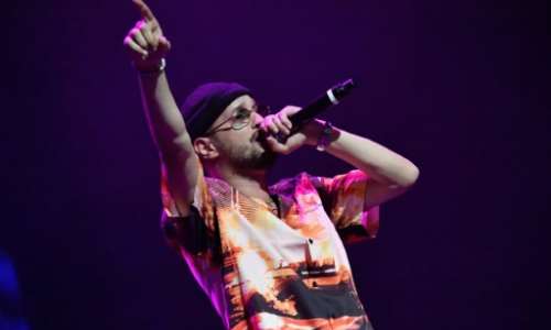Algerian singer Soolking performs at the Apollo Theater on May 13, 2022 in New York City. By Angela Weiss AFP