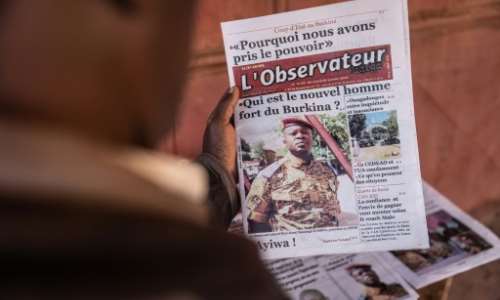 Burkina's new strongman is Lieutenant-Colonel Paul-Henri Sandaogo Damiba, who commands the army in country's jihadist-torn east. By OLYMPIA DE MAISMONT (AFP)