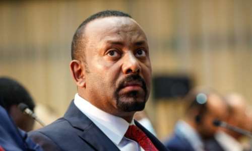 Ethopian Prime Minister Abiy Ahmed said he wanted good neigbourly relations with Eritrea but warned against interference.  By SIMON MAINA (AFP)