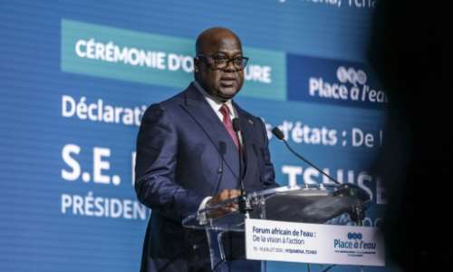 Felix Tshisekedi has said he is not seeking a third term but would accept if people want me.  By Daniel BELOUMOU OLOMO (AFP)