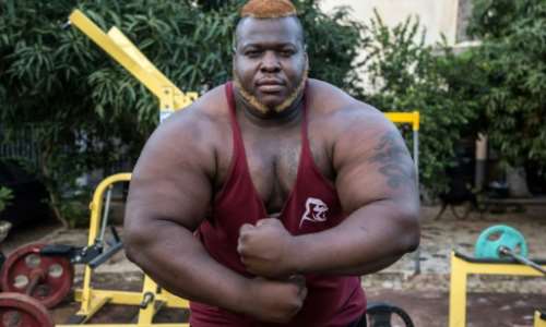 Iron Biby notched up two world powerlifting records in less than a month. By OLYMPIA DE MAISMONT (AFP/File)