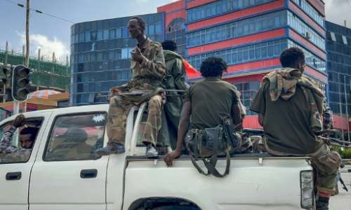 Members of the Tigray Peace Force militia helped the Ethiopian army seize Mekele.  By - (AFP)