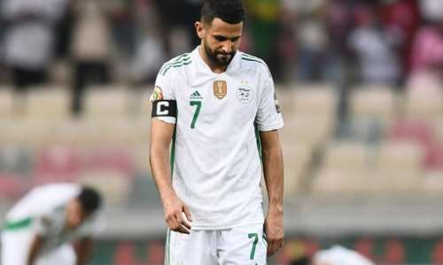Riyad Mahrez missed a penalty as Algeria crashed out of the Africa Cup of Nations. By CHARLY TRIBALLEAU (AFP)