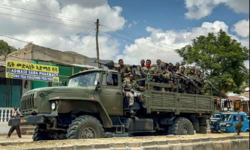The Ethiopian army has pushed north towards Eritrea as it fought back against a rebel offensive.  By - (AFP)