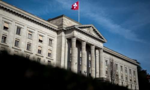 The Federal Supreme Court of Switzerland in Lausanne upheld the sentence given to Alieu Kosiah.  By Fabrice COFFRINI (AFP)