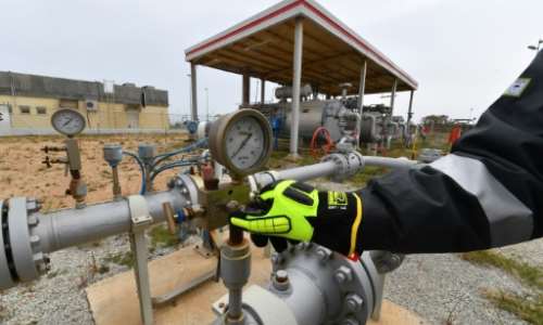 The Transmed pipeline brings gas from Algeria to Italy via this section in Tunisia. By FETHI BELAID AFP