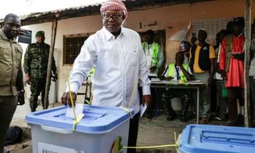 Umaro Sissoco Embalo was ousted in a November coup just days after a presidential vote.  By Patrick MEINHARDT (AFP/File)