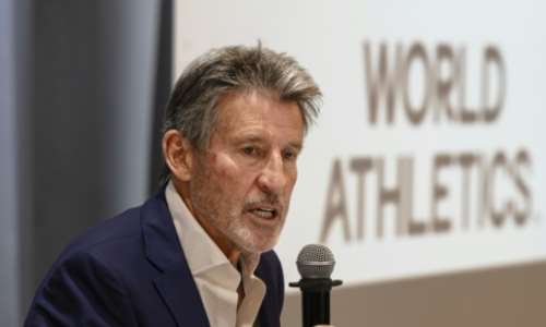 World Athletics president Sebastian Coe believes Kenyas efforts to battle doping will be helped by staging the 2029 world championships.  By Tony KARUMBA (AFP)