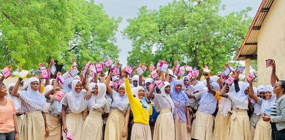 The Willma Youth Club donates reusable sanitary pads to Boli MA JHS