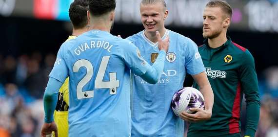PL: Erling Haaland scores four as Man City thrash Wolves