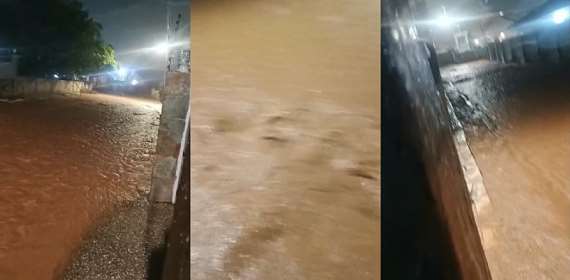 Torrential Rains Flood Accra: Major Roads Submerged, Commuters Stranded in M