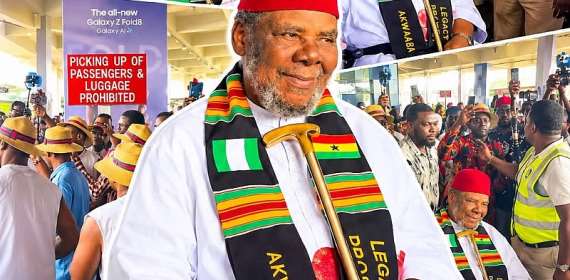 Pete Edochie arrives in Ghana to launch legacy project