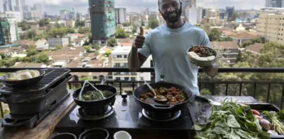 Kenyan rugby player turned TikTok star cooks to fight depress