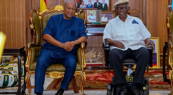 Mahama checks onKufuor,discuss national and international issues