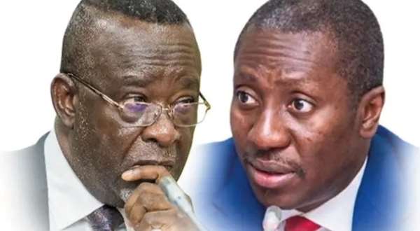 Chief Justice Paul Baffoe-Bonnieleft and Afenyo Markin
