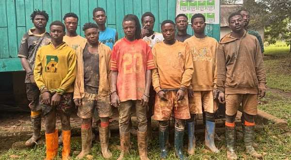 Forestry Commission grabs 12 illegal miners in Atewa Forest