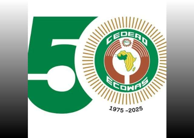 ECOWAS logo and flag