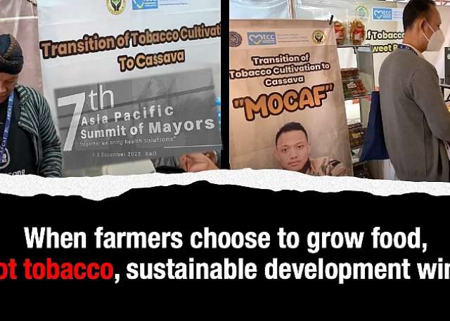 grow food not tobacco When farmers choose to grow food, not tobacco, sustainable development wins