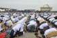 Muslims performing Eid prayers