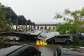 The shed collapsed on vehicles at the car park
