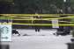 An EMS kit and gloves are pictured on the ground where police and Secret Service blocked streets around the White House on May 23, 2026 -  Alex Brandon, AP
