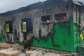 How angry mob vandalised Forestry Commission timber checkpoint housing structure at Babatokuma in Kintampo