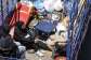 Residents of southern Lebanon fleeing Israeli airstrikes at the entrance to Saida with their belongings on June 19, 2026 -  Mahmoud Zayyat, AFP