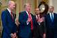 US President Donald Trump, joined by Sen. Rick Scott, R-Fla., Sen. John Barrasso, R-Wyo., and Senate Majority Leader John Thune, R-S.D., speaks to reporters at the Capitol in Washington DC on June 24, 2026. -  J. Scott Applewhite, AP