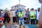 Vice President Professor Jane Naana Opoku-Agyemang, taking part in the National Cleaning Exercise at Nungua, Accra