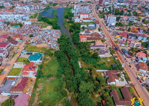 Aerial view of the Tesa Dam