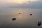 This aerial photograph shows boats anchored off Omans northern Musandam Peninsula near the Strait of Hormuz on June 27, 2026 -  AFP