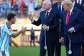 US President Donald Trump and FIFA President Gianni Infantino greet Argentinas Lionel Messi (10) after their loss in the World Cup final soccer match between Spain and Argentina in East Rutherford, NJ, near New York, on July 19, 2026. -  Julio Cortez, AP