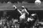 Argentinas Diego Maradona beats England goalkeeper Peter Shilton to a high ball, scoring with his hand in their World Cup quarter-final at Mexicos Azteca stadium, on June 22, 2026. - AP