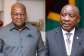 Ghana President John Dramani Mahama and South African President Cyril Ramaphosa