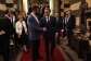 French President Emmanuel Macron (right) and Syrian President Ahmad al-Chareh arrive for dinner at a restaurant in Damascus’s Old City on July 6, 2026. -  Ludovic Marin, AFP