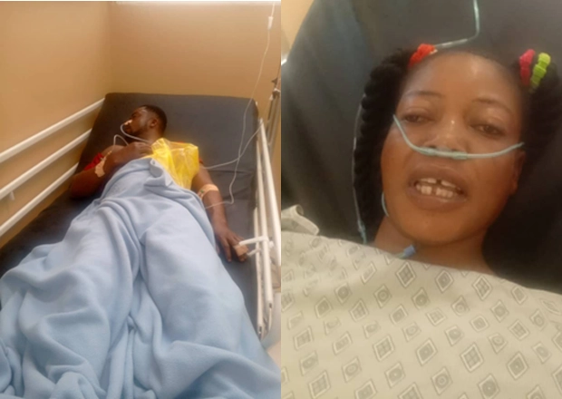 The couple at the hospital