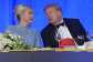 President Donald Trump talks with White House Press Secretary Karoline Leavitt at the White House Correspondents Association dinner in Washington, DC on July 24, 2026. -  Rod Lamkey, AP