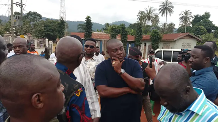 The NDC members, led by Augustus Nana Kwasi and Zuba at the crash scene