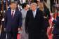 US President Donald Trump and first lady Melania Trump greet Chinese President Xi Jinping and his wife Peng Liyuan as they arrive at Joint Base Andrews, Maryland, 23 September 2026. -  Mark Schiefelbein, AP