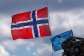 Norways and NATOs flags are seen during a military exercise on May 16, 2025. -  Mindaugas Kulbis, AP