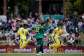South Africas Bjorn Fortuin (3rd L) celebrates the wicket of Australias Mitchell Marsh during the third one-day international (ODI) at Senwes Park in Potchefstroom.  By PHILL MAGAKOE (AFP)