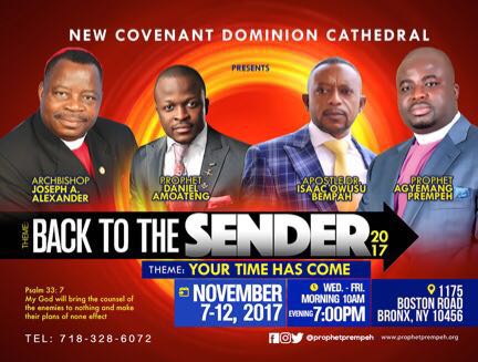 Apostle Dr. Bempah and Prophet Coming to New York for a 5 Day Service