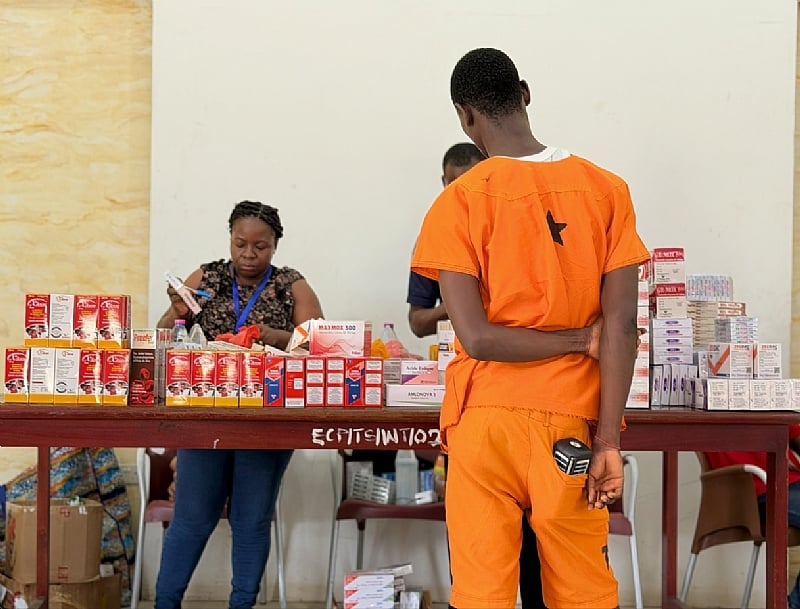 Inmates and officers of Ejura prisons benefit from free healthcare exercise