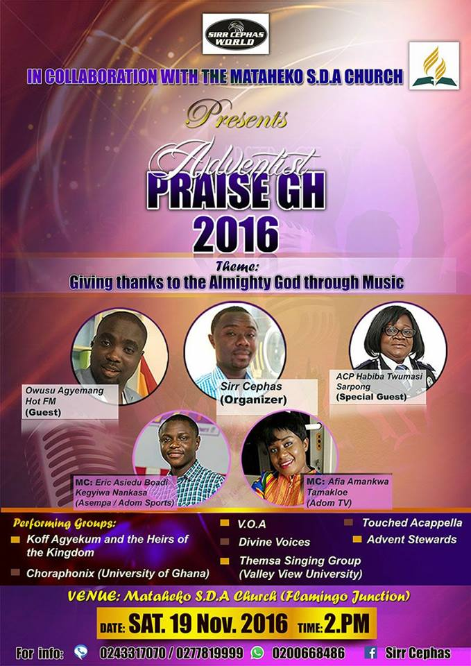 Mataheko S.D.A. Church To Hit Accra With “Adventist Praise