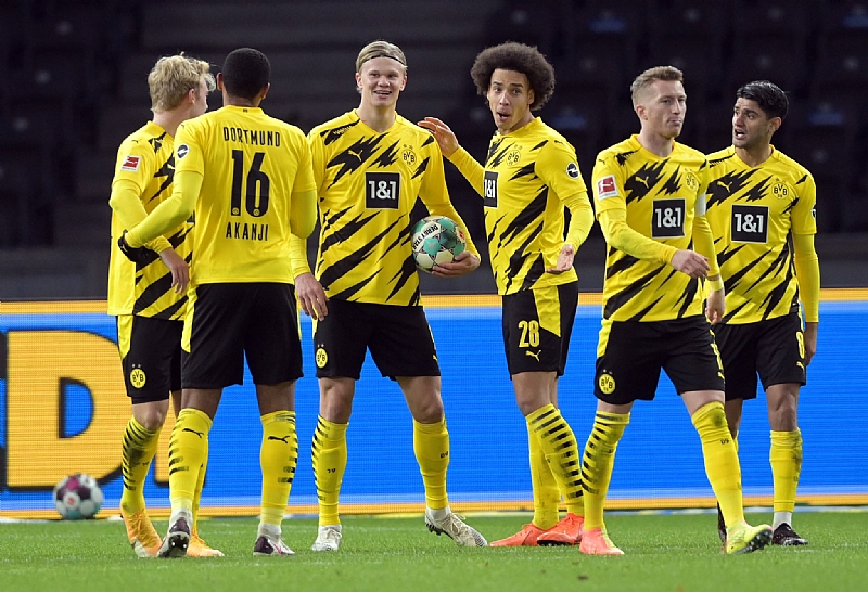 Golden Boy Erling Haaland Score 4 Times As Dortmund Humble Hertha Berlin