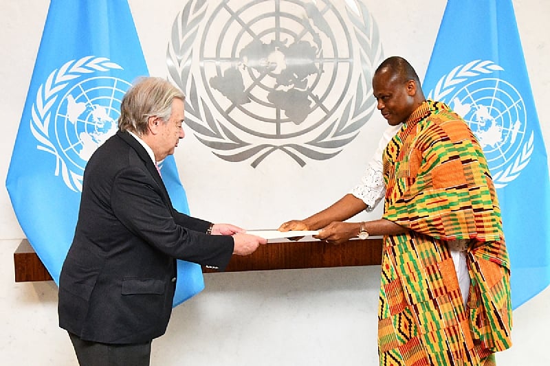 Ghana’s New Ambassador Presents Credentials to UN Secretary‑General